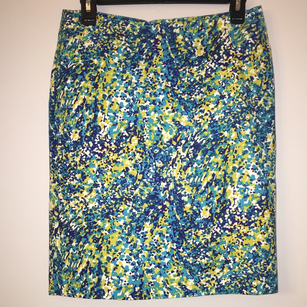 Speckled pattern pencil skirt